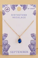 September Birthstone Pendant Necklace