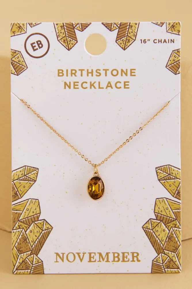 November Birthstone Pendant Necklace