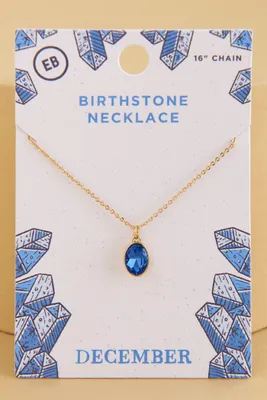 December Birthstone Pendant Necklace