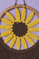 Sunflower Crochet Wall Hanging