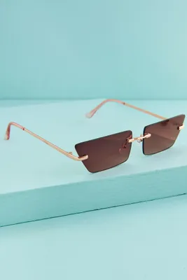 Angled Brown Sunglasses