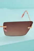 Angled Brown Sunglasses