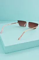 Angled Brown Sunglasses