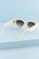 Yellow Checkered Mod Sunglasses