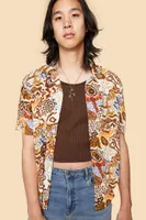 Abstract Moth Button Up Camp Shirt (EB Exclusive)