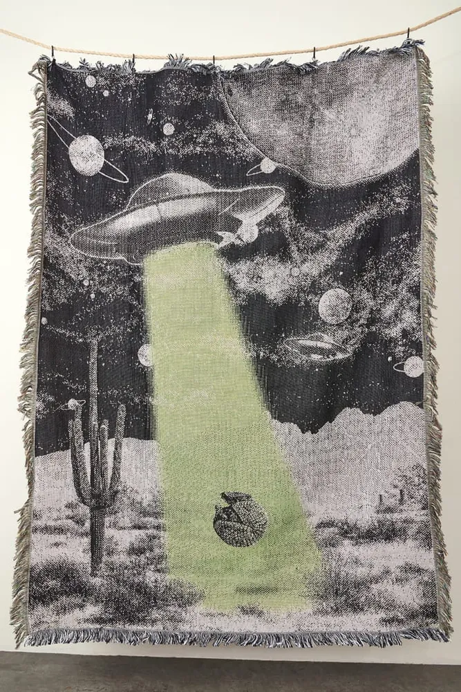 UFO Alien Woven Throw Blanket (EB Exclusive)