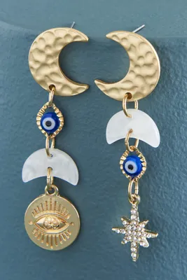 Love and Protection Evil Eye Earrings