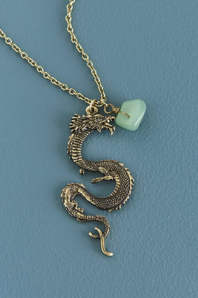 Green Aventurine Dragon Necklace