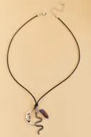 Rainbow Aura Quartz Charm Necklace