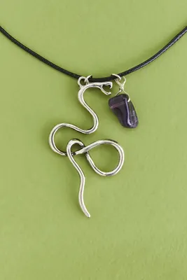 Amethyst Snake Necklace