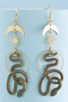 Moon Power Snake Earrings