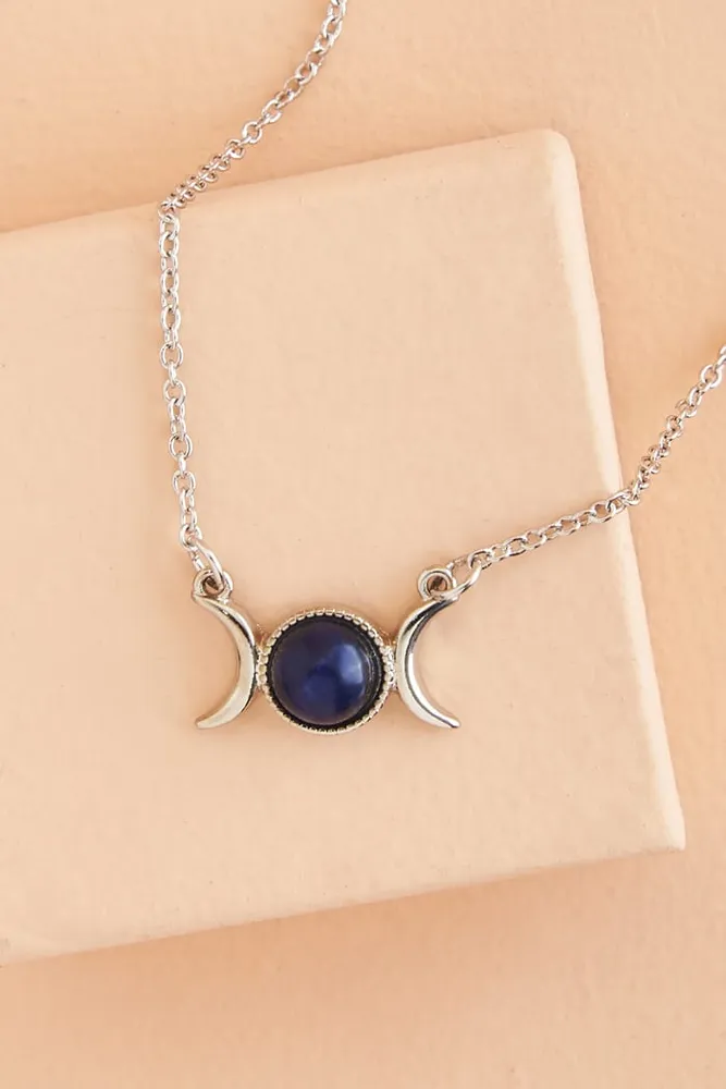 Sodalite Triple Goddess Necklace