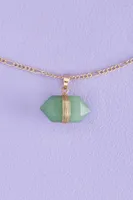 Green Aventurine Double Pointed Necklace
