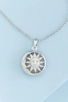 Rose Quartz Sun and Moon Necklace