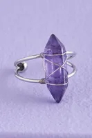 amethyst stone point ring