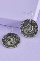 Midnight Moon Coin Earrings