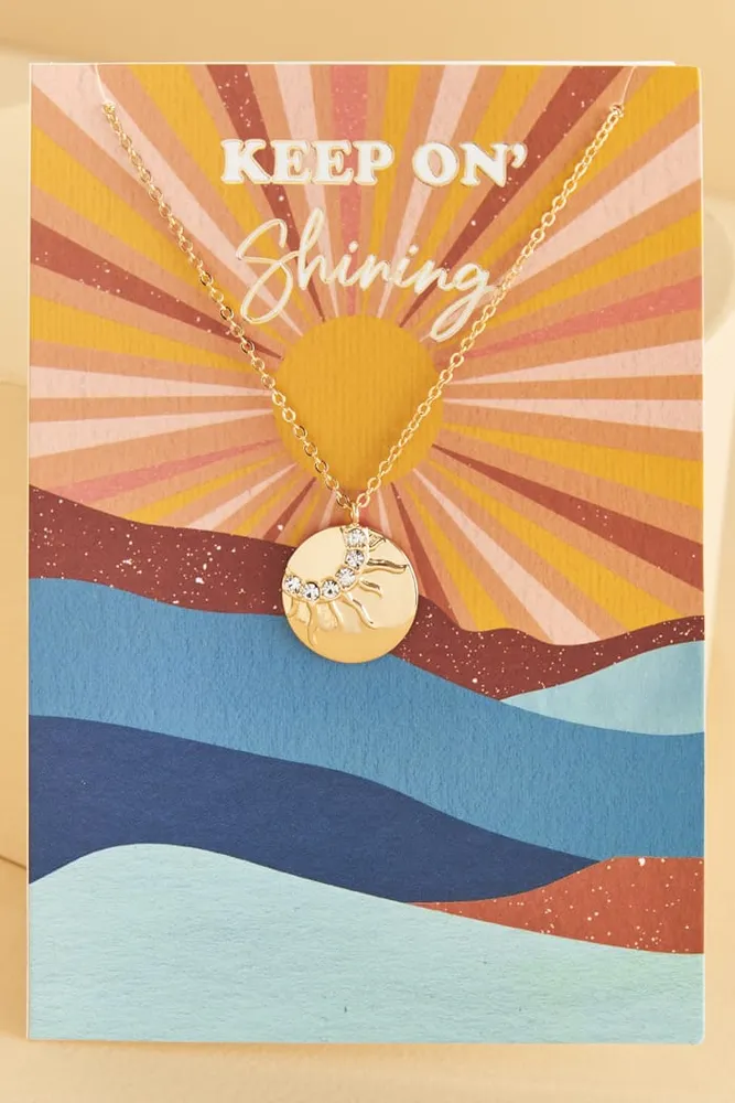 Keep On Shining Necklace Card