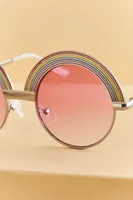 Rainbow Retro Round Sunglasses