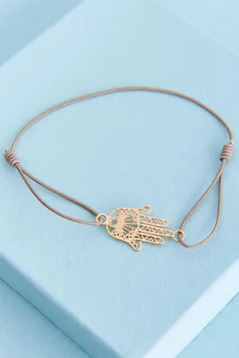 Brown Hamsa Hand Rack Bracelet