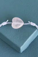 Rose Quartz Heart Rack Bracelet
