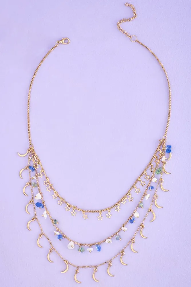 Agate Celestial Layered Necklace