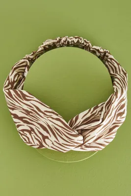 Brown Zebra Print Headband