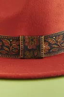 Rustic Floral Panama Hat