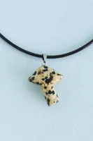 Dalmation Jasper Mushroom Necklace