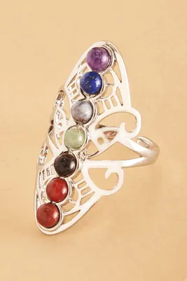 Insect Web Chakra Stone Ring