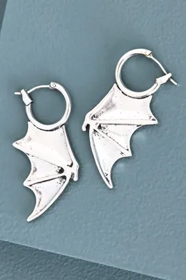 Bat Wing Mini Hoop Earrings