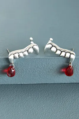 Vampire Teeth Earring Set
