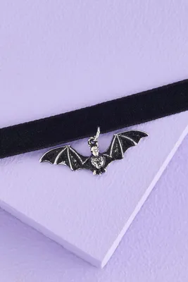 Bat Velvet Choker Necklace