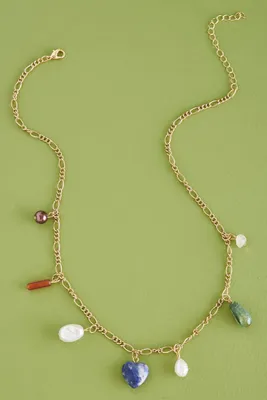 Mixed Stone Pendant Necklace