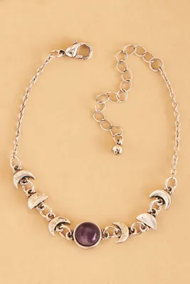 "Amethyst Moon Phase Bracelet