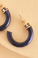 Sodalite Mod Hoop Earrings