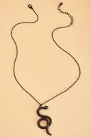 Black Twisted Snake Necklace
