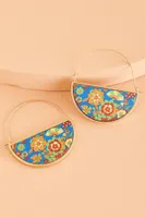 Half Floral Earrings