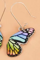 Rainbow Butterfly Half Earrings