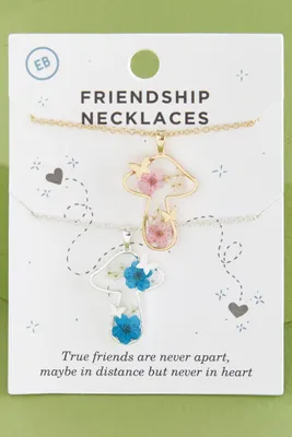 Flowerpress Mushroom Friendship Necklace Set