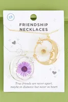 Flowerpress Moon Friendship Necklace Set
