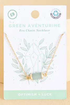 Green Aventurine Eco Chain Necklace