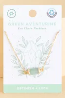 Green Aventurine Eco Chain Necklace