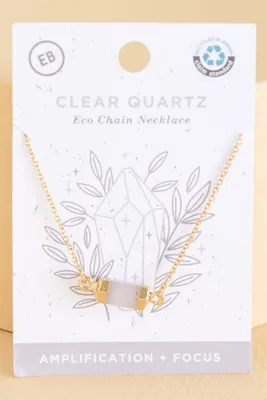 Clear Quartz Eco Chain Necklace