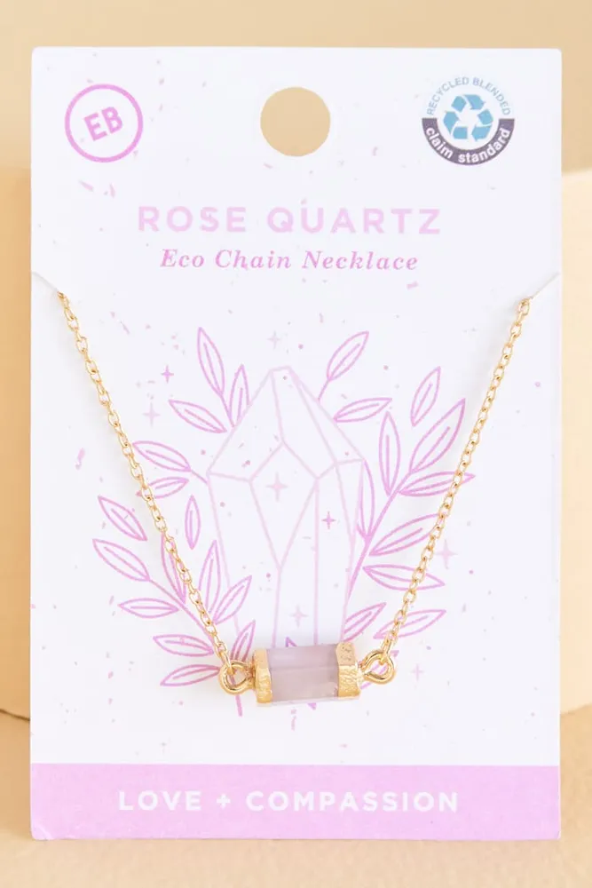 Rose Quartz Eco Chain Necklace