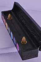 Black Chakra Coffin Incense Burner