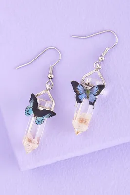 Flowerpress Butterfly Stone Earrings