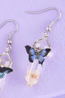 Flowerpress Butterfly Stone Earrings