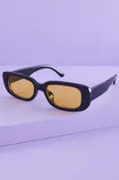 Black Retro Rectangle Sunglasses