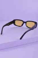 Black Retro Rectangle Sunglasses