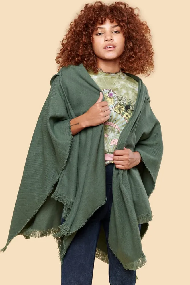 Earthbound Trading Forest Explorer Hooded Shawl